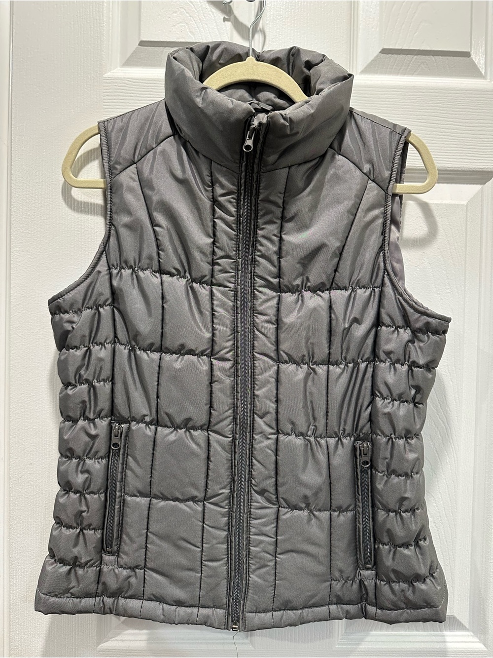 New York & Company Light Gray Lined Jacket Interior